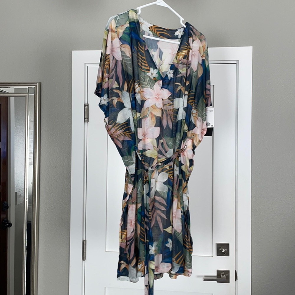 Multi colored swimsuit coverup